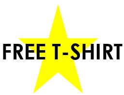 FREE T-SHIRT WHEN YOU ARRIVE